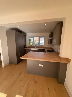 Click Here To Enlarge This Photo Of New Open Plan Kitchen Installation